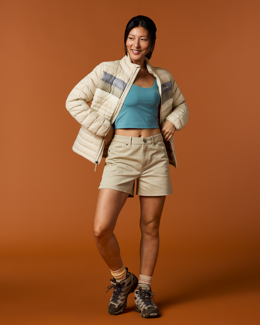 Fuego Down Jacket - Women's - Cream Stripes - US 8507