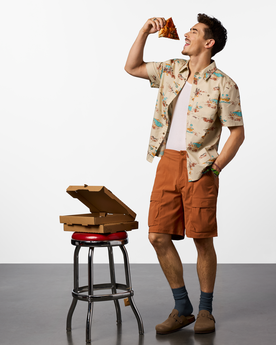 Estival Button Up Shirt - Print - Men's - Mt Cotopaxi Cream - US 5650