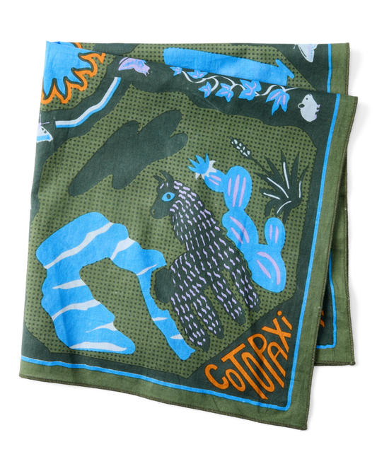 Organic Cotton Bandana - Llama Camp Bandana - US 6338