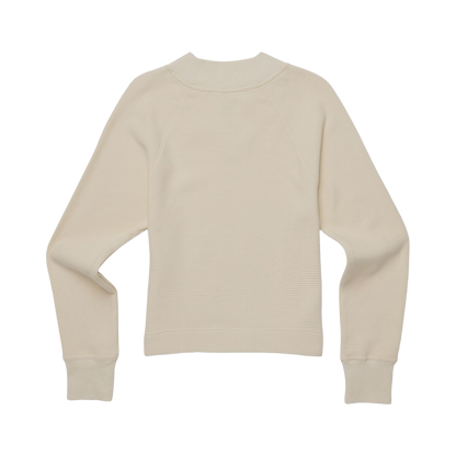 Atajo Long-Sleeve Waffle V-Neck - Women's - Cream - US 3575
