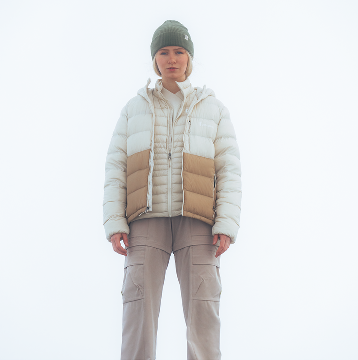 Fuego Max Down Hooded Jacket - Women's - Cream/Khaki - US 9035