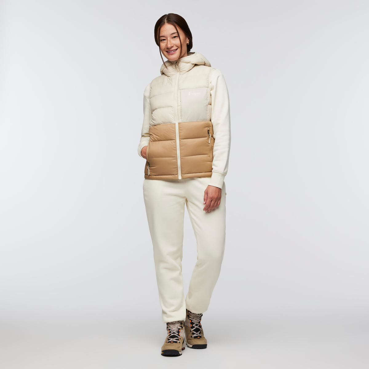 Fuego Max Down Vest - Women's - Cream/Khaki - US 4474