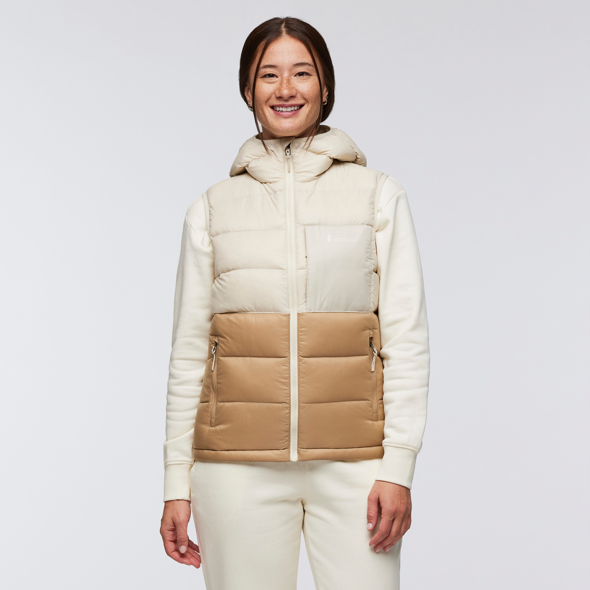 Fuego Max Down Vest - Women's - Cream/Khaki - US 4474