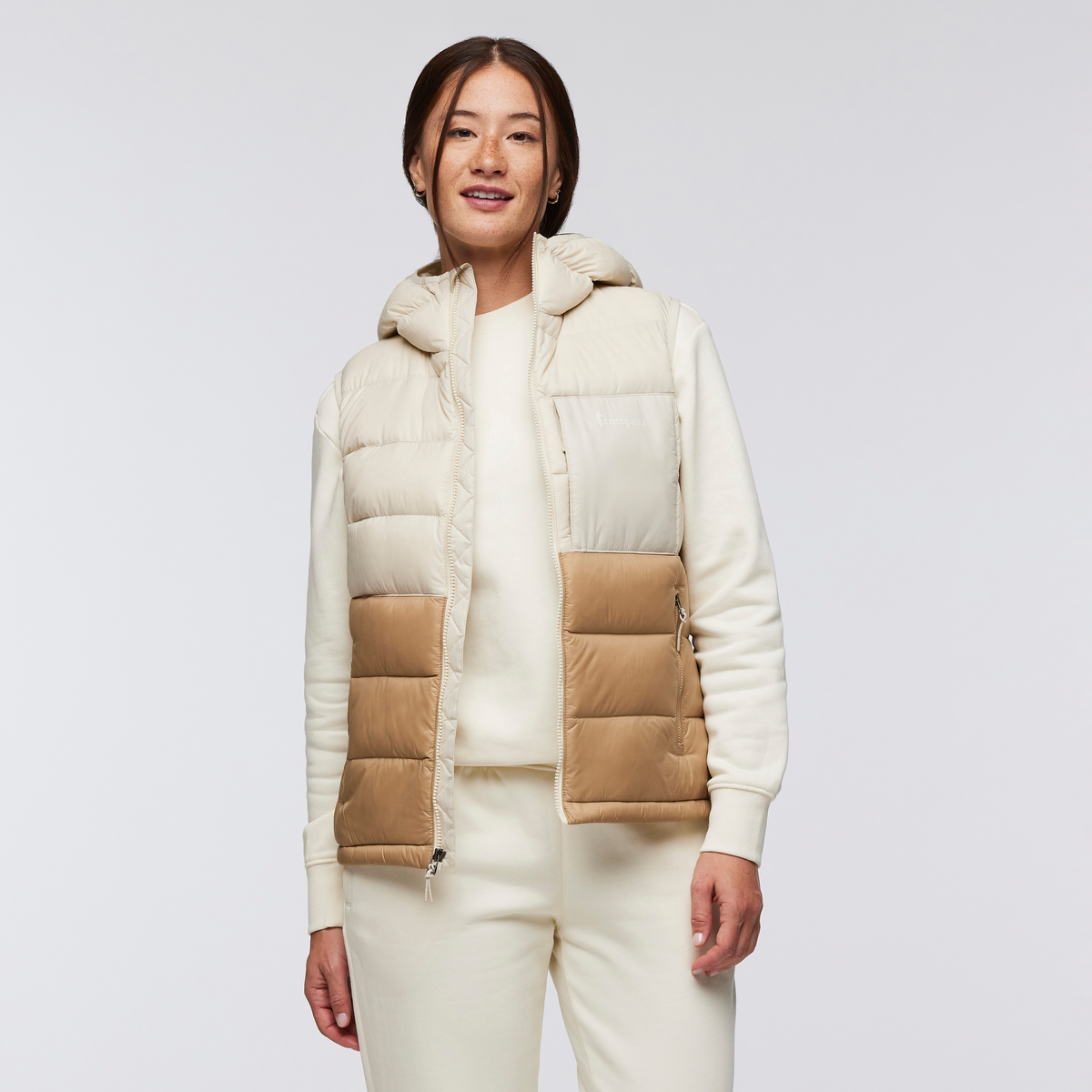 Fuego Max Down Vest - Women's - Cream/Khaki - US 4474