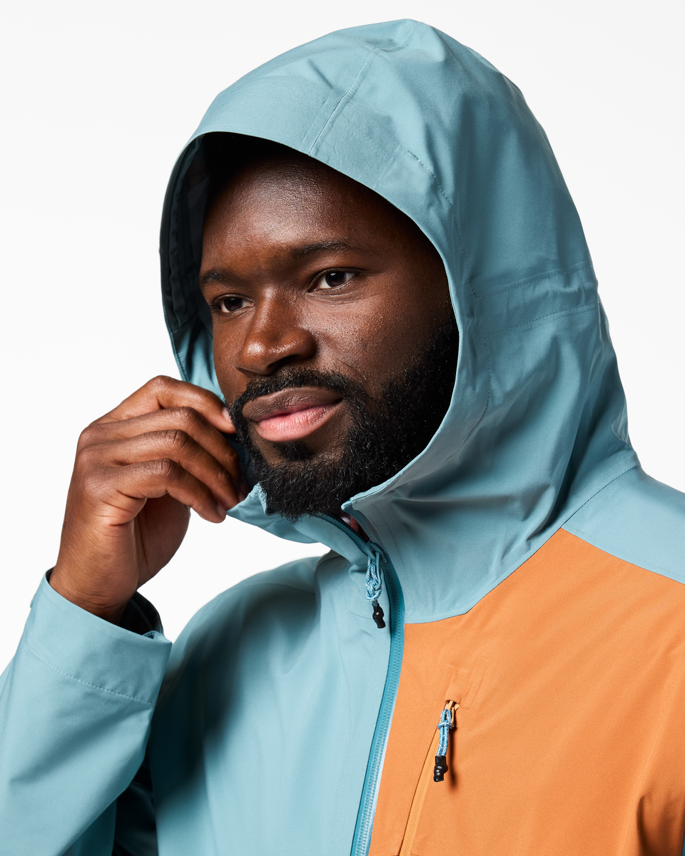 Impermeo 3L Hooded Shell Jacket - Men's - Everglade/Steel Blue - US 7710