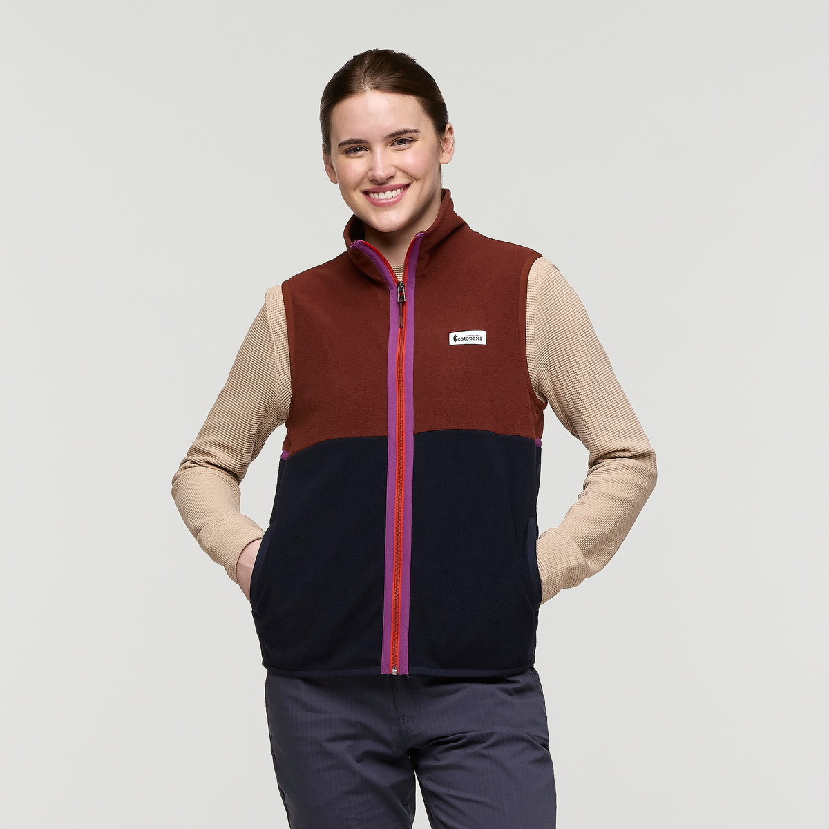 Amado Fleece Vest - Women's - Rusty/Carbon - US 7507