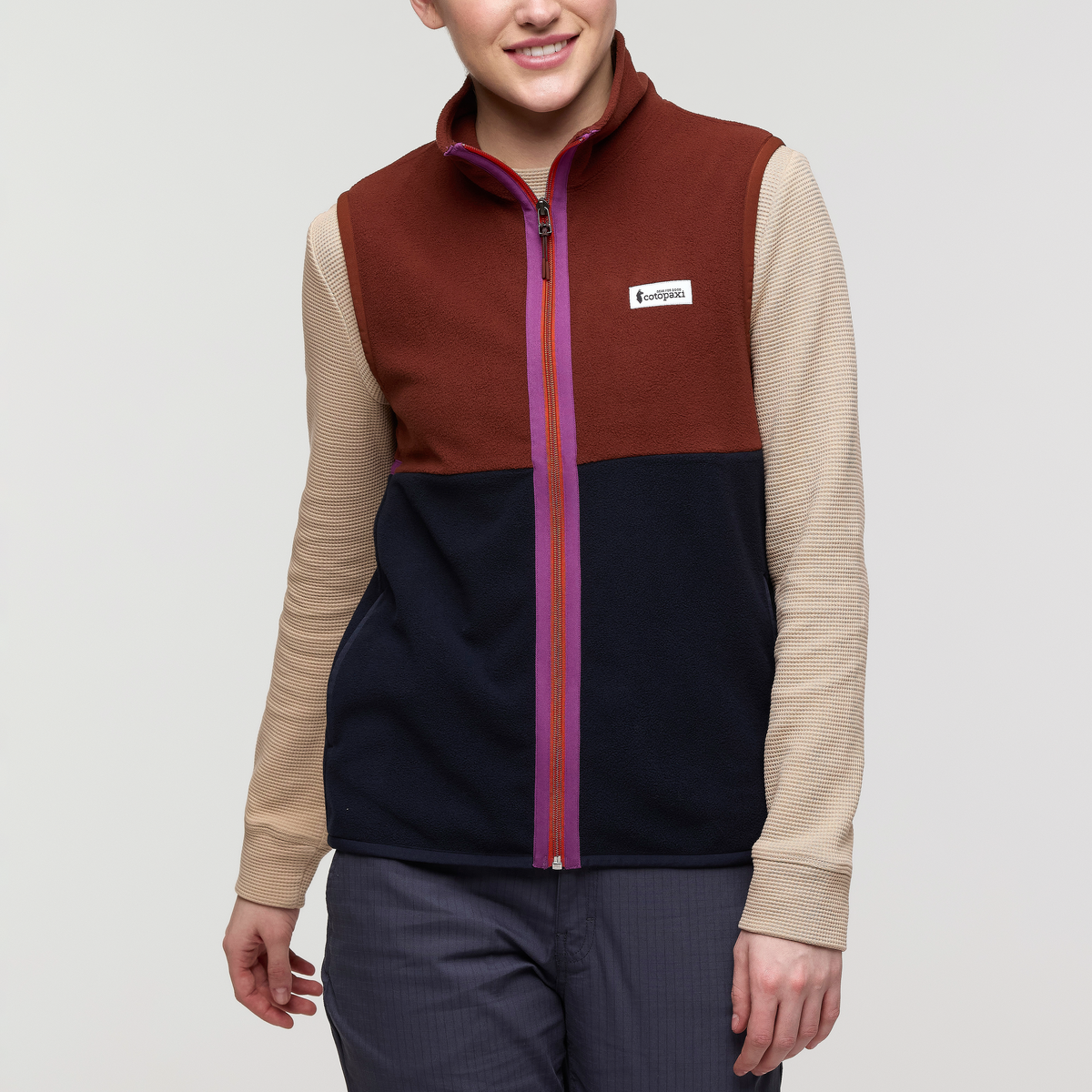Amado Fleece Vest - Women's - Rusty/Carbon - US 7507