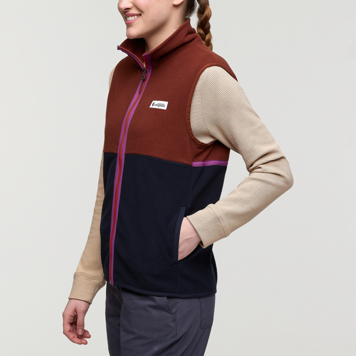 Amado Fleece Vest - Women's - Rusty/Carbon - US 7507