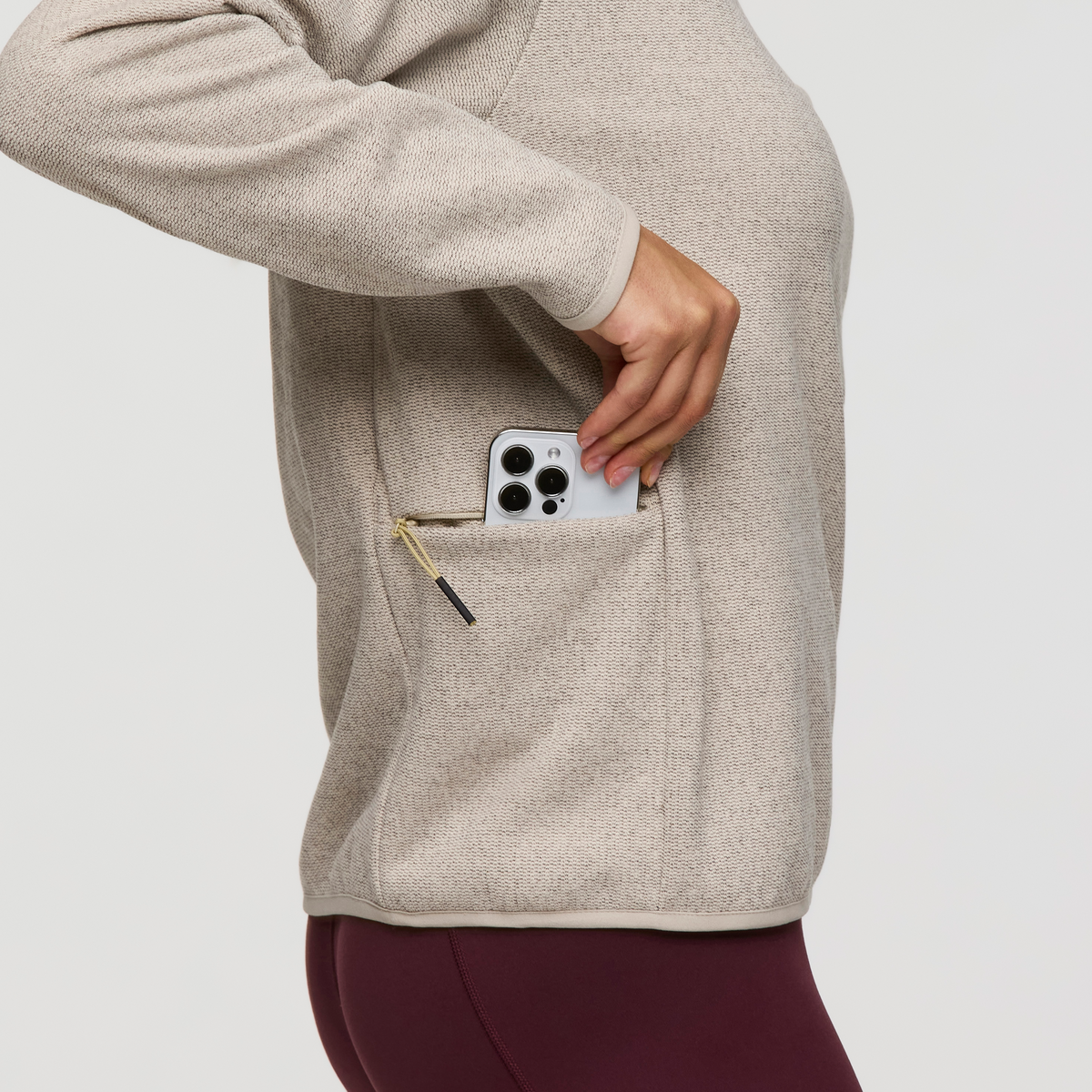 Envo Fleece Quarter-Zip Pullover - Women's - Heather Cream - US 7217