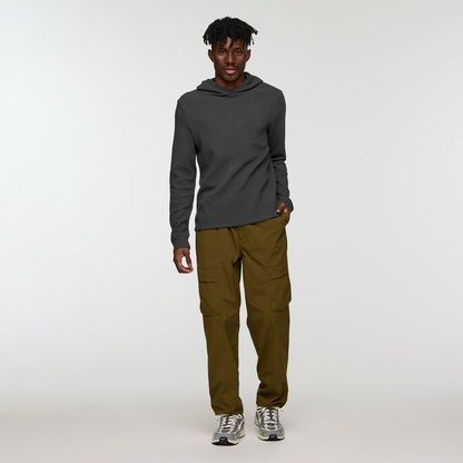 Atajo Long-Sleeve Waffle Hoodie - Men's - Charcoal - US 7422