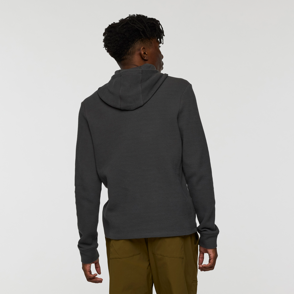 Atajo Long-Sleeve Waffle Hoodie - Men's - Charcoal - US 7422