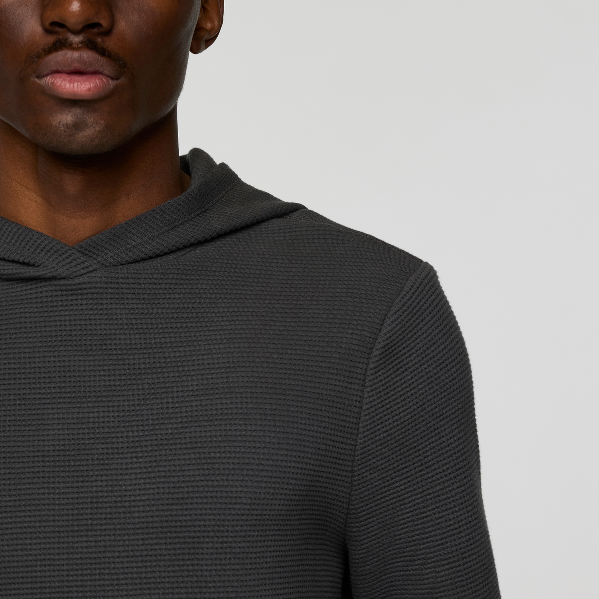 Atajo Long-Sleeve Waffle Hoodie - Men's - Charcoal - US 7422