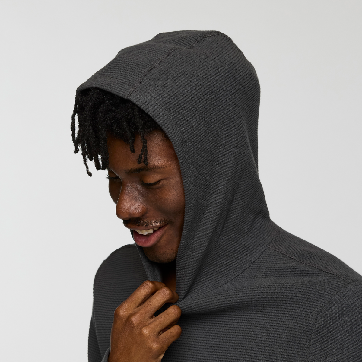 Atajo Long-Sleeve Waffle Hoodie - Men's - Charcoal - US 7422
