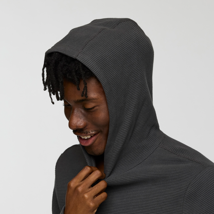 Atajo Long-Sleeve Waffle Hoodie - Men's - Charcoal - US 7422