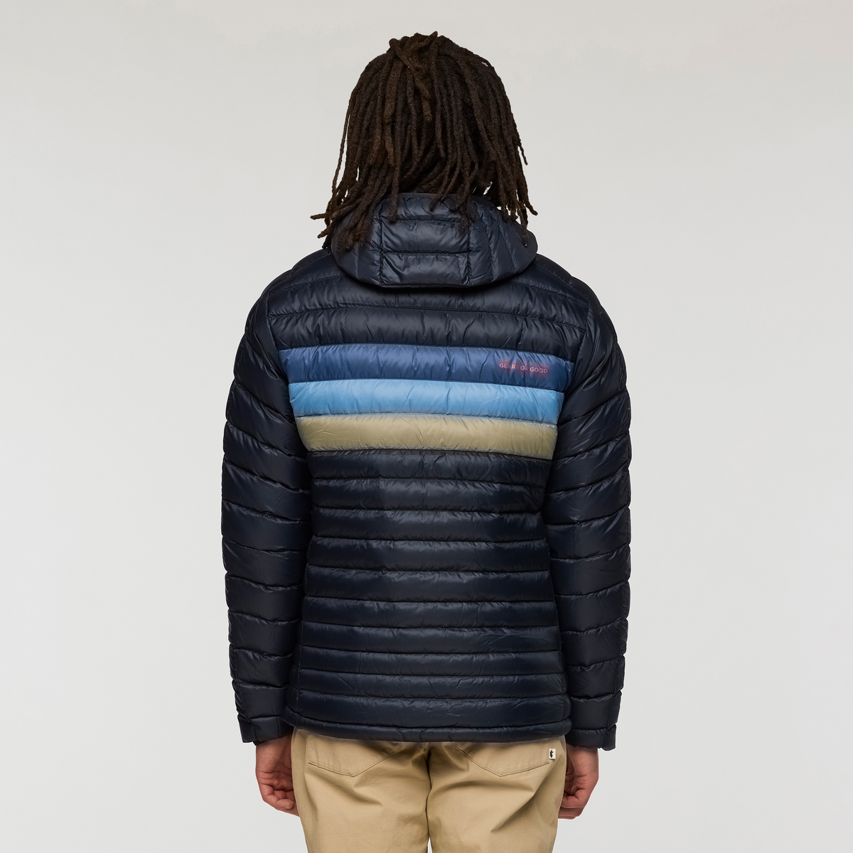 Fuego Down Hooded Jacket - Men's - Carbon Stripes - US 2876