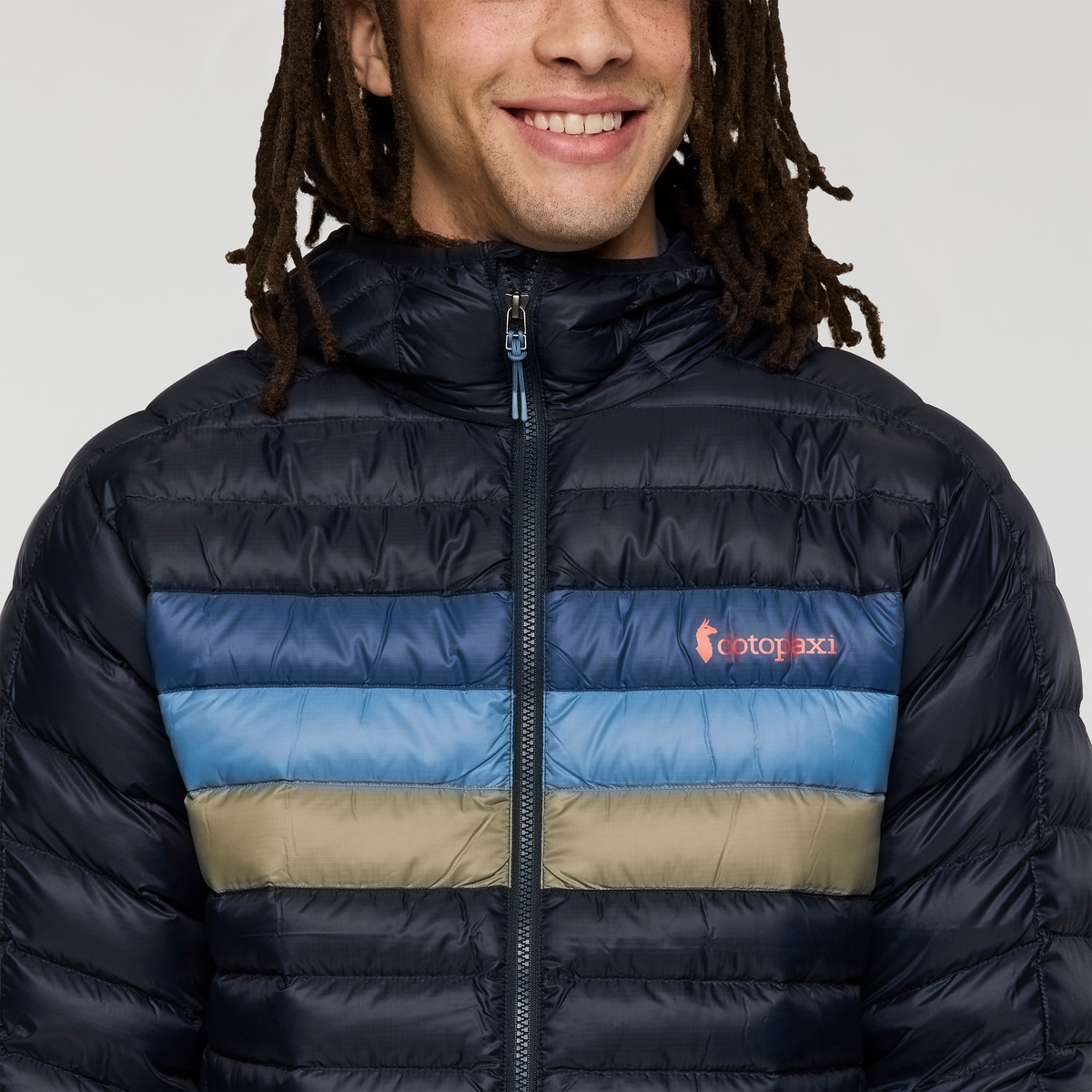 Fuego Down Hooded Jacket - Men's - Carbon Stripes - US 2876