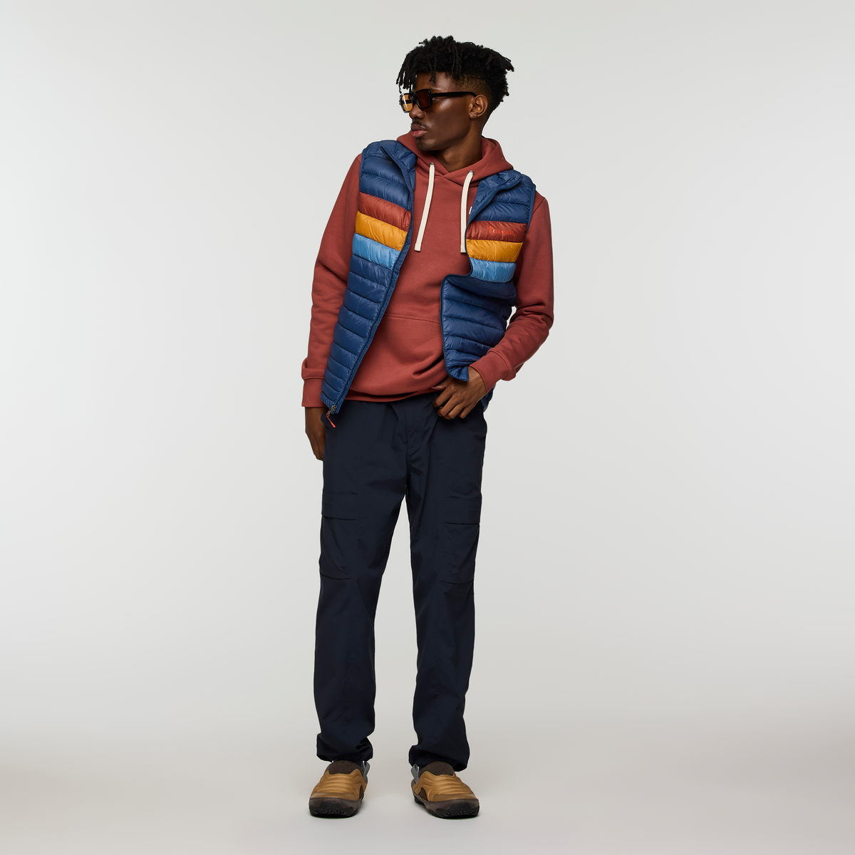Fuego Down Vest - Men's - Deep Sea Stripes - US 9838