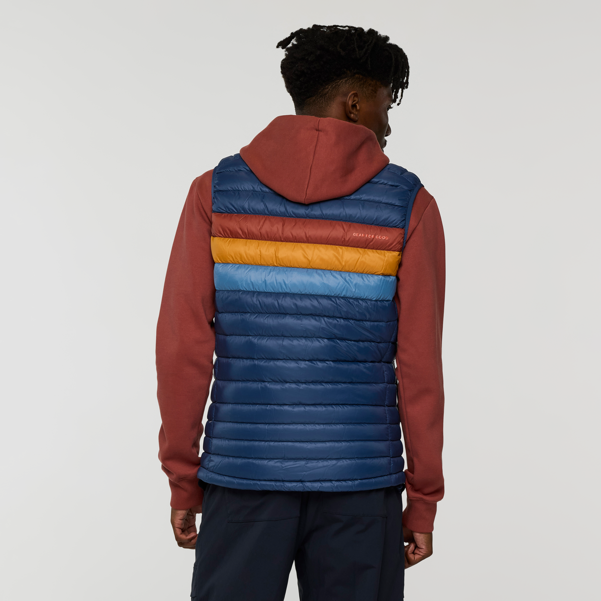 Fuego Down Vest - Men's - Deep Sea Stripes - US 9838