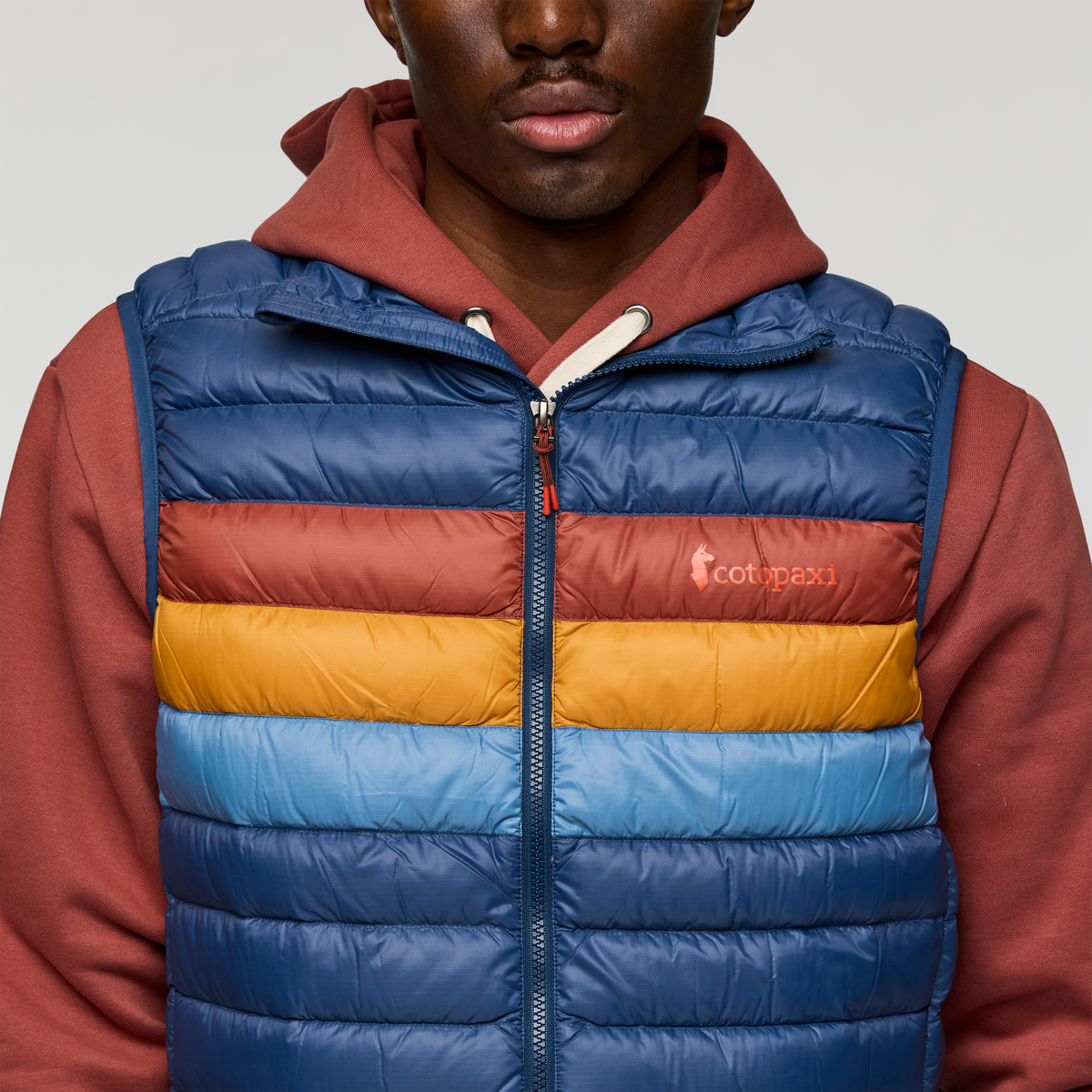 Fuego Down Vest - Men's - Deep Sea Stripes - US 9838