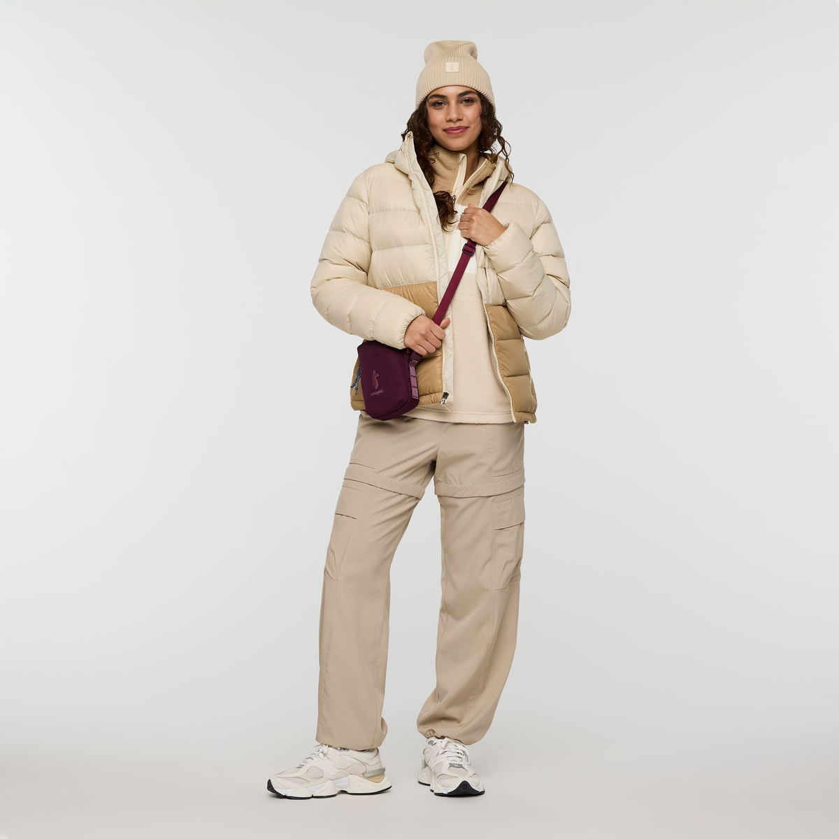 Fuego Max Down Hooded Jacket - Women's - Cream/Khaki - US 9035