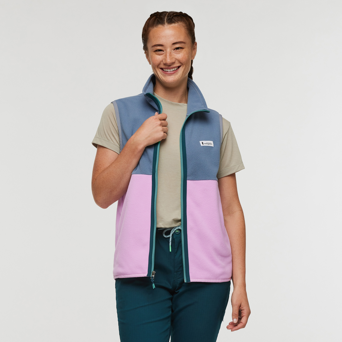 Amado Fleece Vest - Women's - Tempest/Orchid Bloom - US 1369