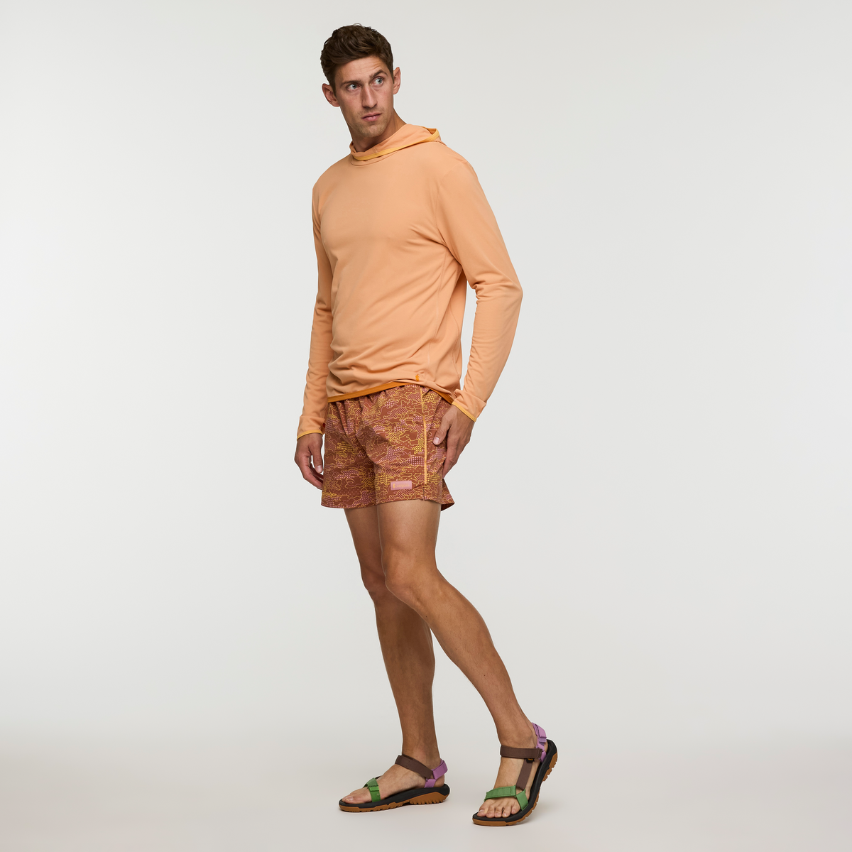 Brinco 5" Short - Print - Men's - Scenic Route Faded Brick - US 8129
