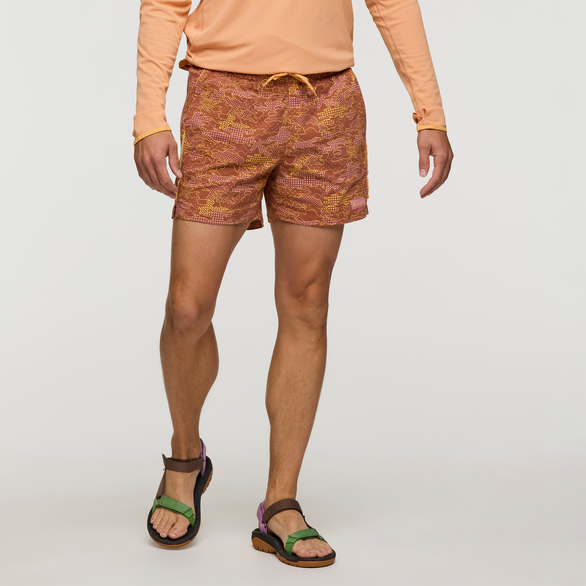 Brinco 5" Short - Print - Men's - Scenic Route Faded Brick - US 8129