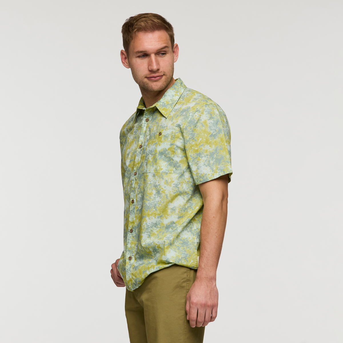 Estival Button Up Shirt - Print - Men's - Galactic Lemongrass - US 2928