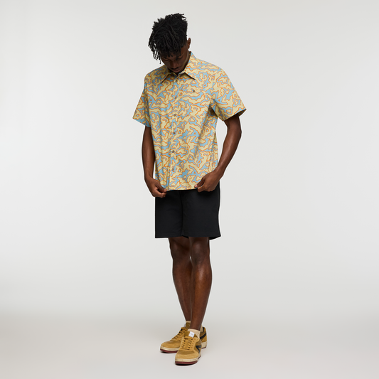 Estival Button Up Shirt - Print - Men's - Island Llama Grain - US 4584