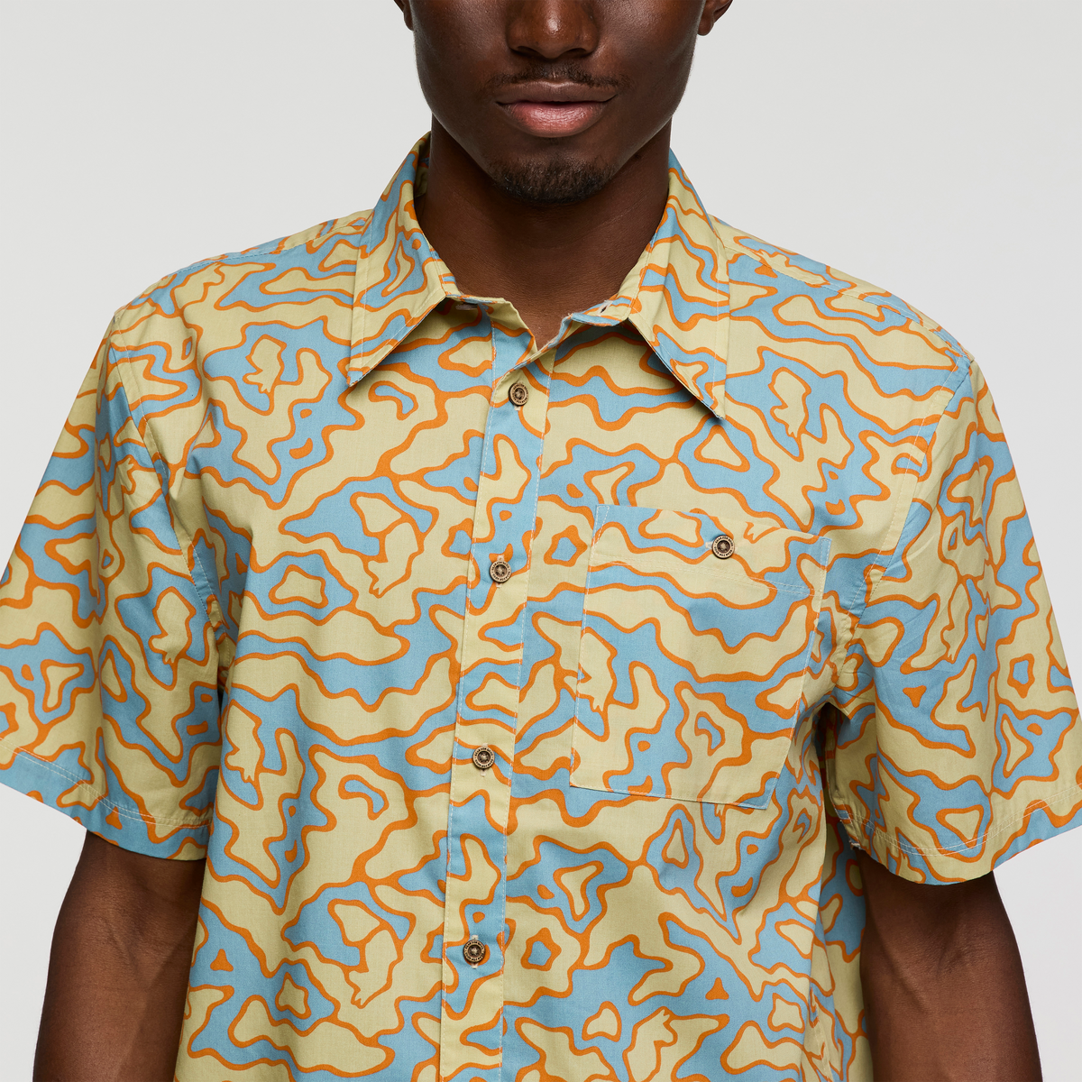 Estival Button Up Shirt - Print - Men's - Island Llama Grain - US 4584