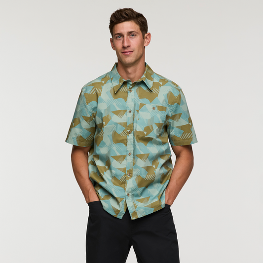 Estival Button Up Shirt - Print - Men's - Reflections Silver Leaf - US 2699