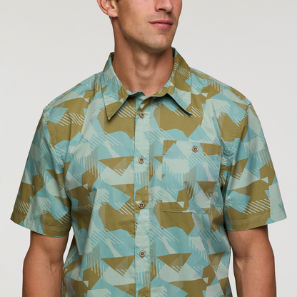 Estival Button Up Shirt - Print - Men's - Reflections Silver Leaf - US 2699