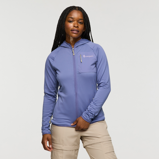 Otero Fleece Full-Zip Hooded Jacket - Women's - Blue Smoke - US 8028