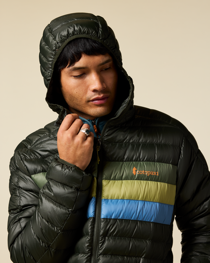 Fuego Down Hooded Jacket - Men's - Woods Stripes - US 3157