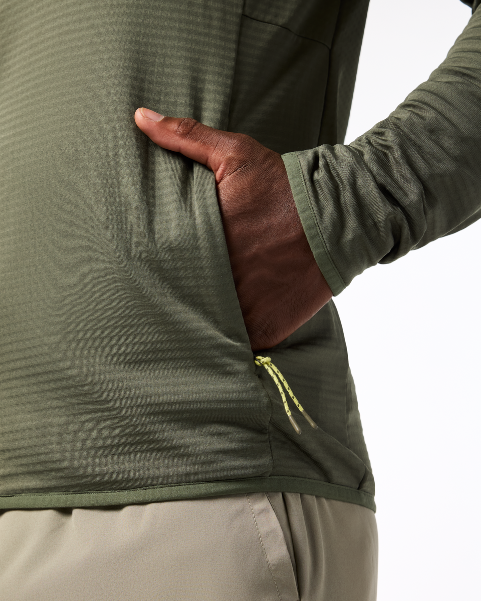 Otero Fleece Full-Zip Hooded Jacket - Men's - Fatigue - US 5980
