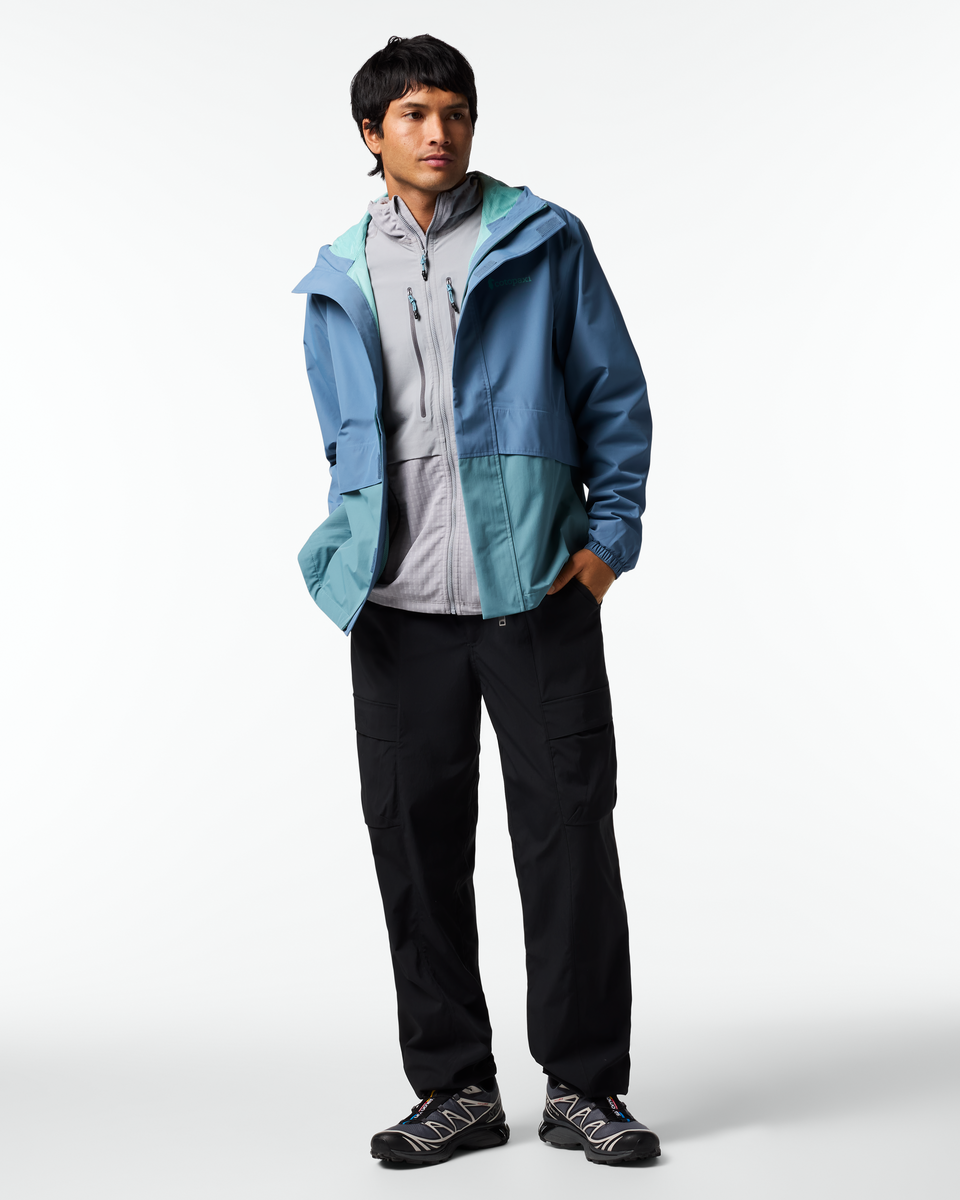 Rayu Rain Jacket - Men's - Steel Blue/Everglade - US 7867