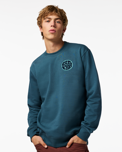 Trail To Sea Crew Sweatshirt - Men's - Ocean - US 5796