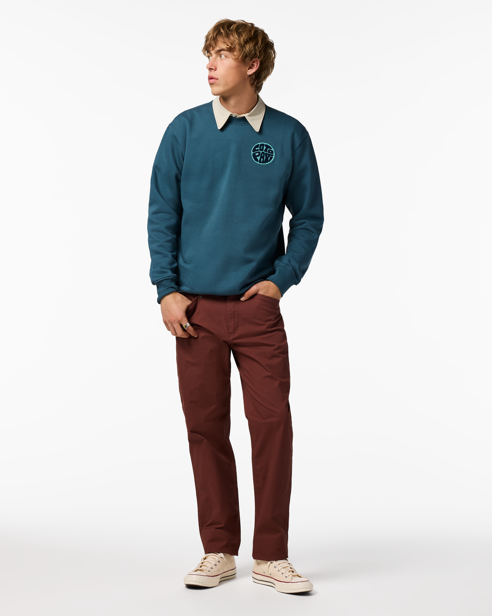 Trail To Sea Crew Sweatshirt - Men's - Ocean - US 5796