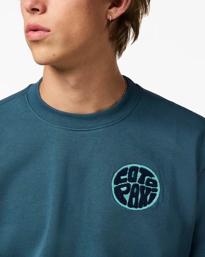 Trail To Sea Crew Sweatshirt - Men's - Ocean - US 5796