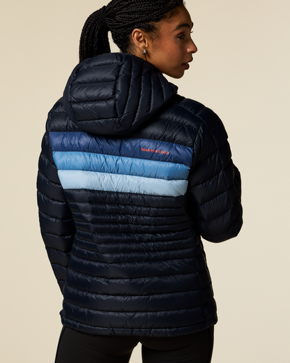 Fuego Down Hooded Jacket - Women's - Carbon Stripes - US 9839