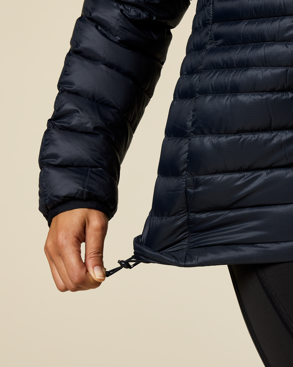 Fuego Down Hooded Jacket - Women's - Carbon Stripes - US 9839