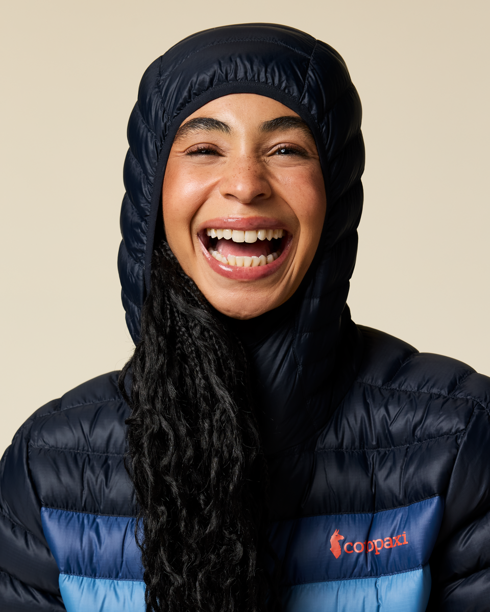 Fuego Down Hooded Jacket - Women's - Carbon Stripes - US 9839