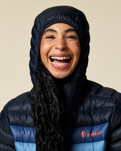 Fuego Down Hooded Jacket - Women's - Carbon Stripes - US 9839