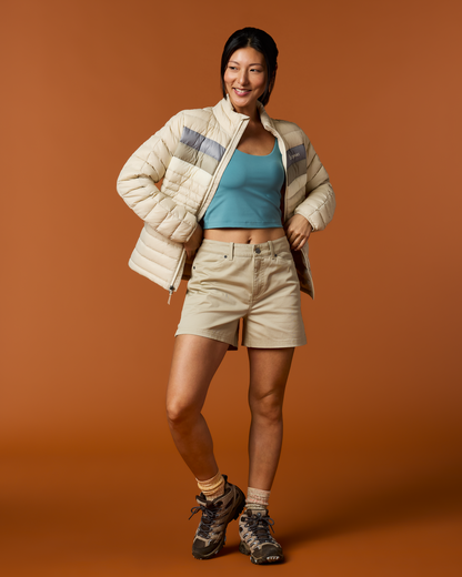 Fuego Down Jacket - Women's - Cream Stripes - US 8507