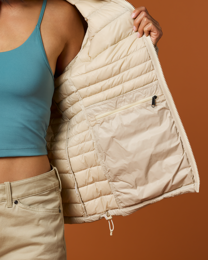 Fuego Down Jacket - Women's - Cream Stripes - US 8507