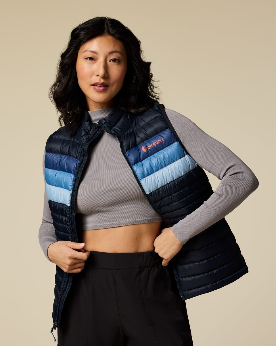 Fuego Down Vest - Women's - Carbon Stripes - US 5957