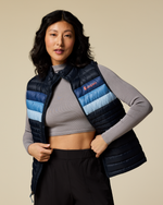 Fuego Down Vest - Women's - Carbon Stripes - US 5957