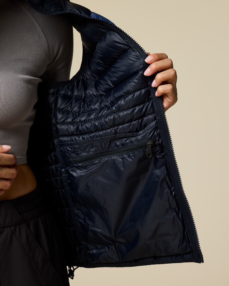 Fuego Down Vest - Women's - Carbon Stripes - US 5957