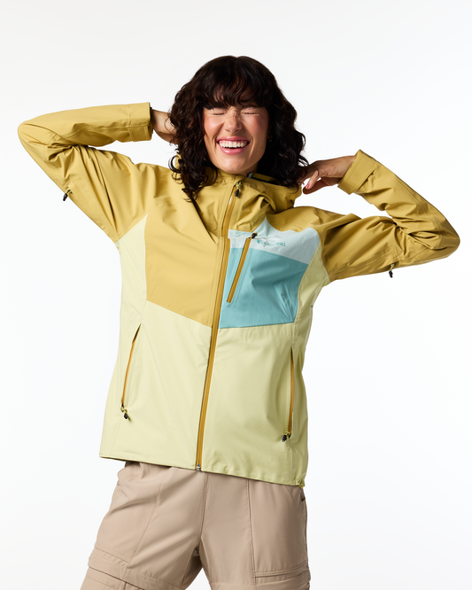 Impermeo 3L Hooded Shell Jacket - Women's - Husk/Honeydew - US 6786