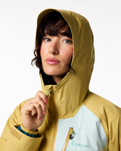 Impermeo 3L Hooded Shell Jacket - Women's - Husk/Honeydew - US 6786